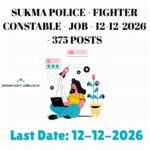 Sukma Police Fighter Constable Recruitment 2026