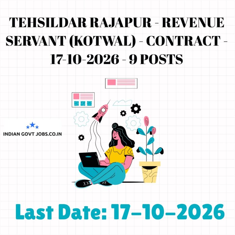 Tehsildar Rajapur Revenue Servant (Kotwal) Recruitment 2026