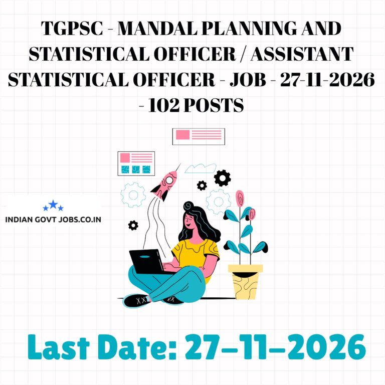 TGPSC Mandal Planning and Statistical Officer (MPSO) Recruitment 2026