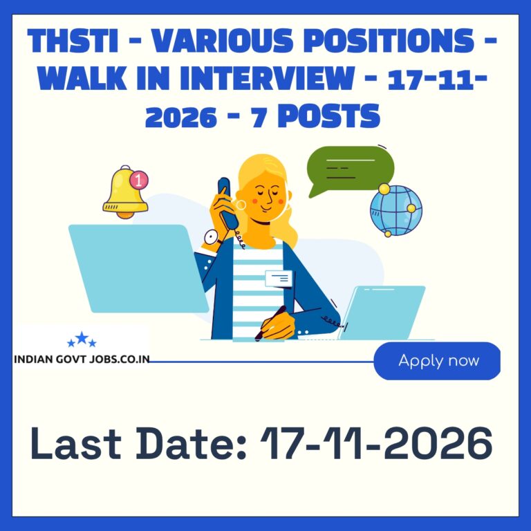 THSTI Project Research Scientist-III Recruitment 2026