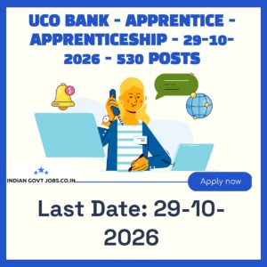 UCO Bank Apprentice Recruitment 2026