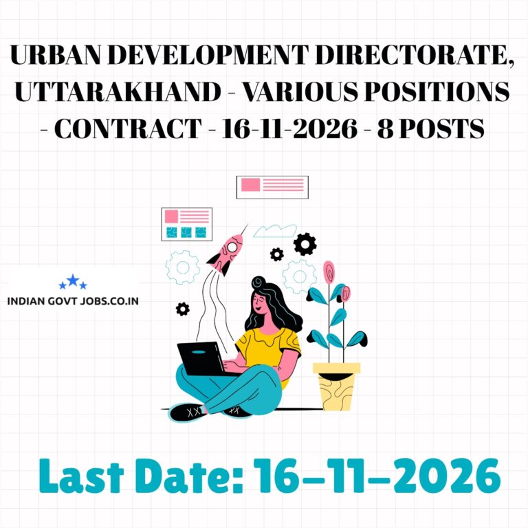 UDD Urban Infrastructure Expert (Water Supply) State Recruitment 2026