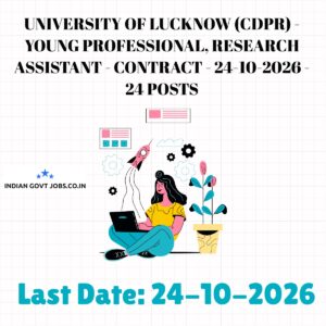 University of Lucknow Young Professional Recruitment 2026