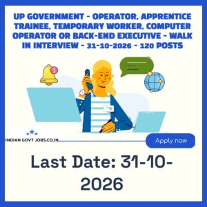 UP Government Operator Recruitment 2026