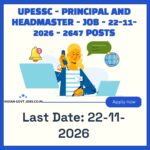 UPESSC Principal Recruitment 2026