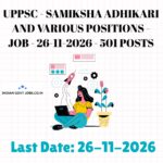 UPPSC Samiksha Adhikari Recruitment 2026