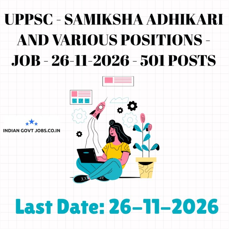 UPPSC Samiksha Adhikari Recruitment 2026