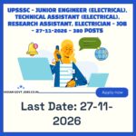 UPSSSC Junior Engineer (Electrical) Recruitment 2026