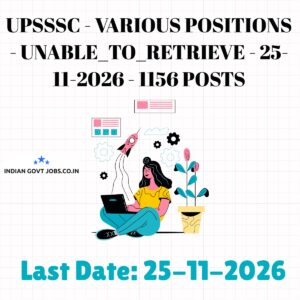 UPSSSC Technical Assistant (Mechanical) Recruitment 2026