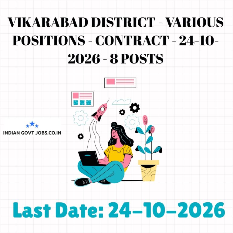 Vikarabad District AYUSH Doctor with PG Qualification Recruitment 2026