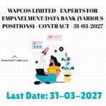 WAPCOS Irrigation Expert Recruitment 2027