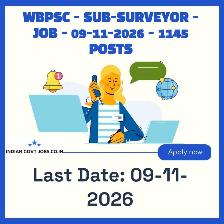 WBPSC Sub-Surveyor Recruitment 2026