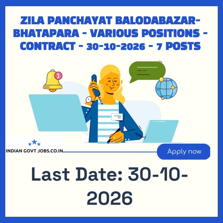Zila Panchayat Balodabazar-Bhatapara Assistant Programmer Recruitment 2026