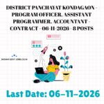 Zila Panchayat Kondagaon Program Officer Recruitment 2026