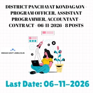 Zila Panchayat Kondagaon Program Officer Recruitment 2026