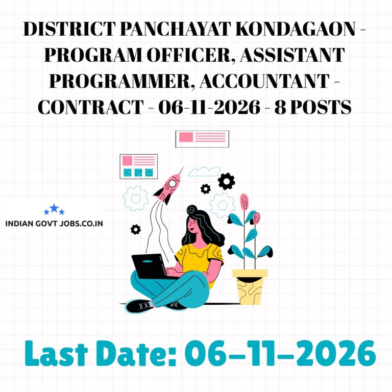 Zila Panchayat Kondagaon Program Officer Recruitment 2026