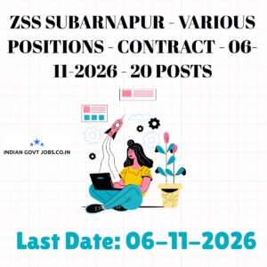 ZSS Subarnapur Medical Officer Recruitment 2026