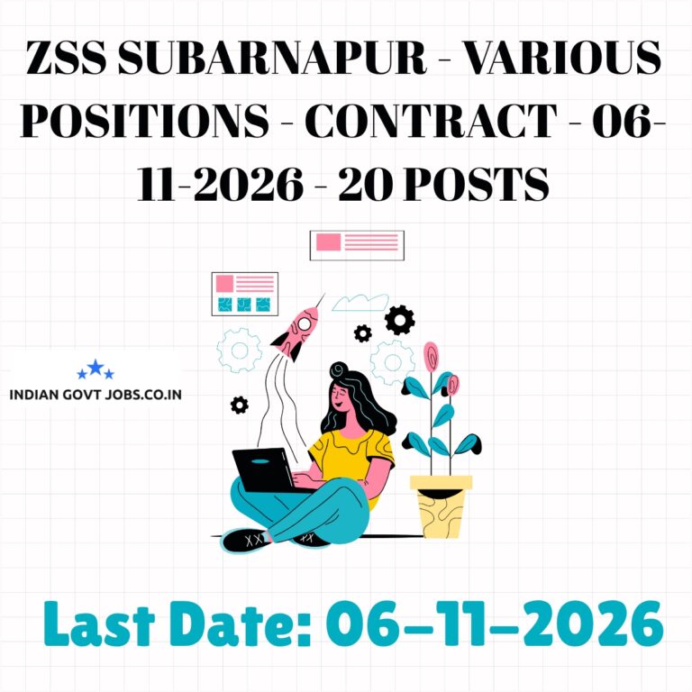 ZSS Subarnapur Medical Officer Recruitment 2026